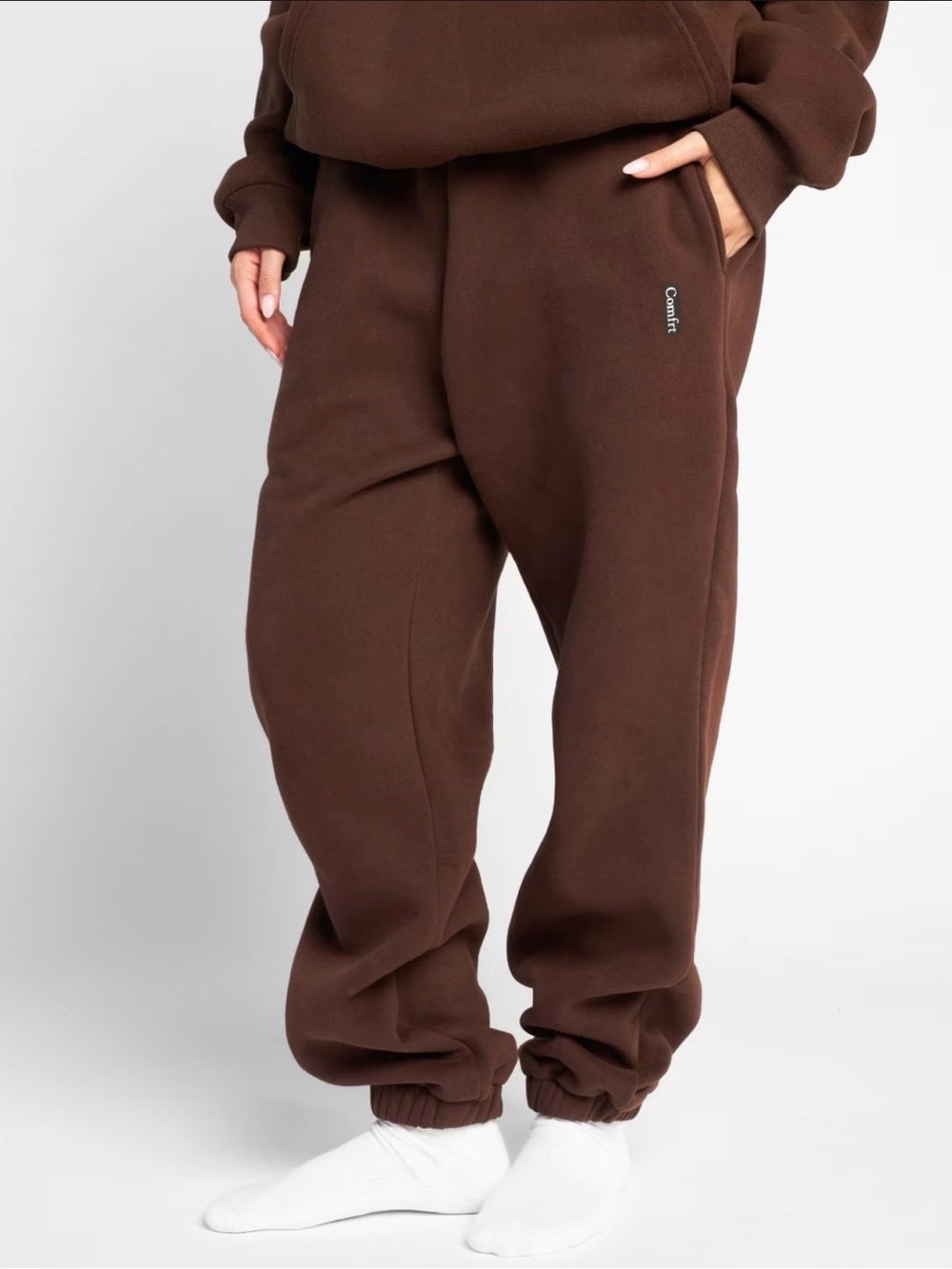 Comfrt Standard Sweatpants | Size M | Walnut dark brown | Thick joggers